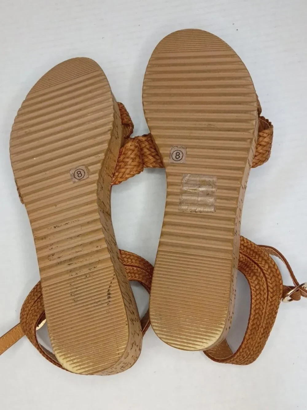 Patrizia by Spring Step Litzy Camel Cork Wedge Sandals Women’s Size 8